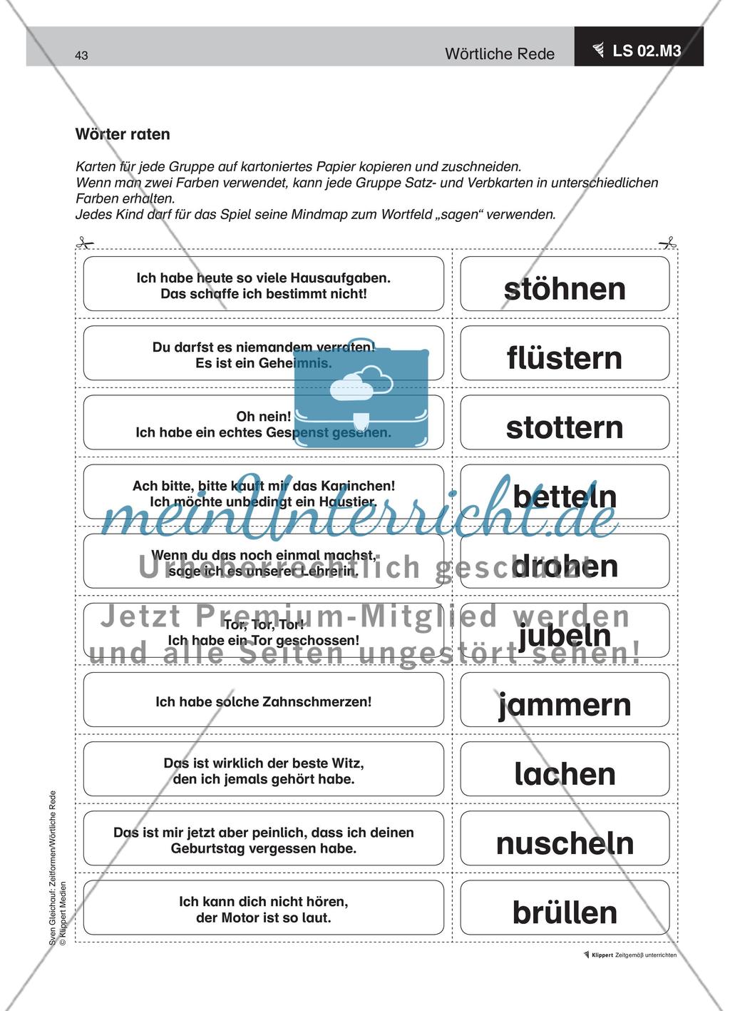 Eine Mindmap zum Wortfeld „sagen“ anlegen und nutzen Preview 4