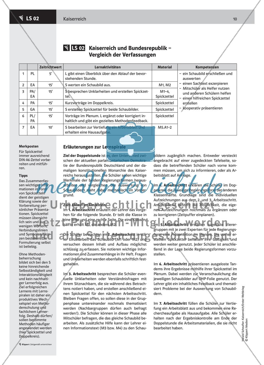 LS 02 Kaiserreich und Bundesrepublik – Vergleich der Verfassungen Preview 1