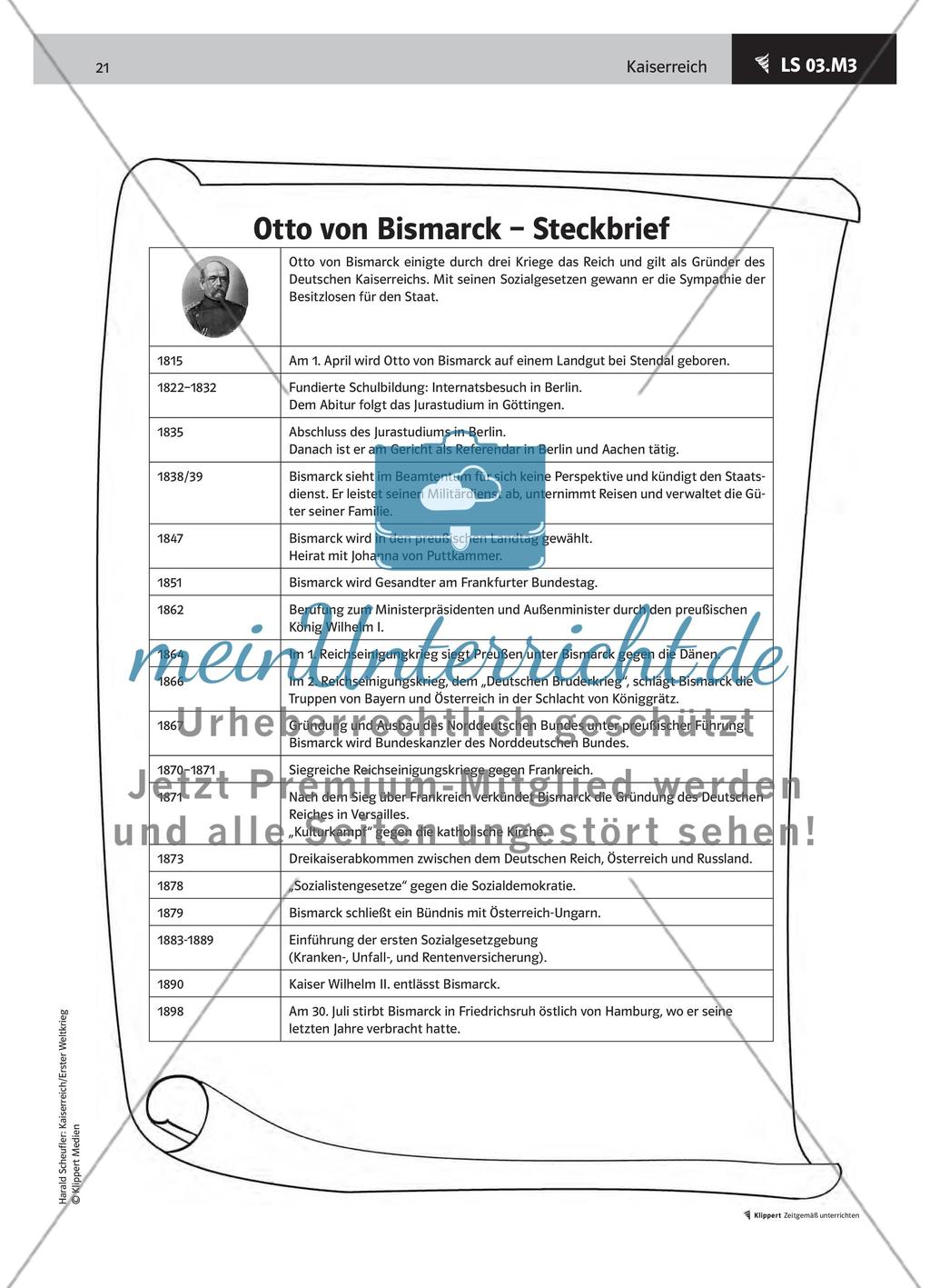 LS 03 Otto von Bismarck – einen Steckbrief erstellen Preview 7