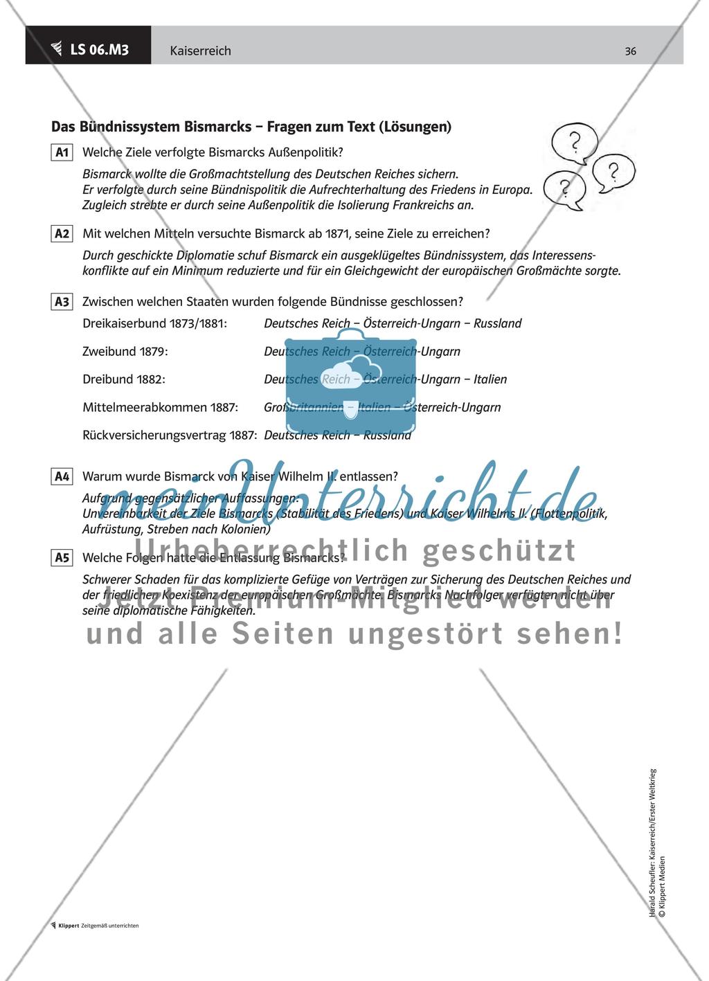 LS 06 Die Außenpolitik Bismarcks – ein Schaubild erschließen Preview 6