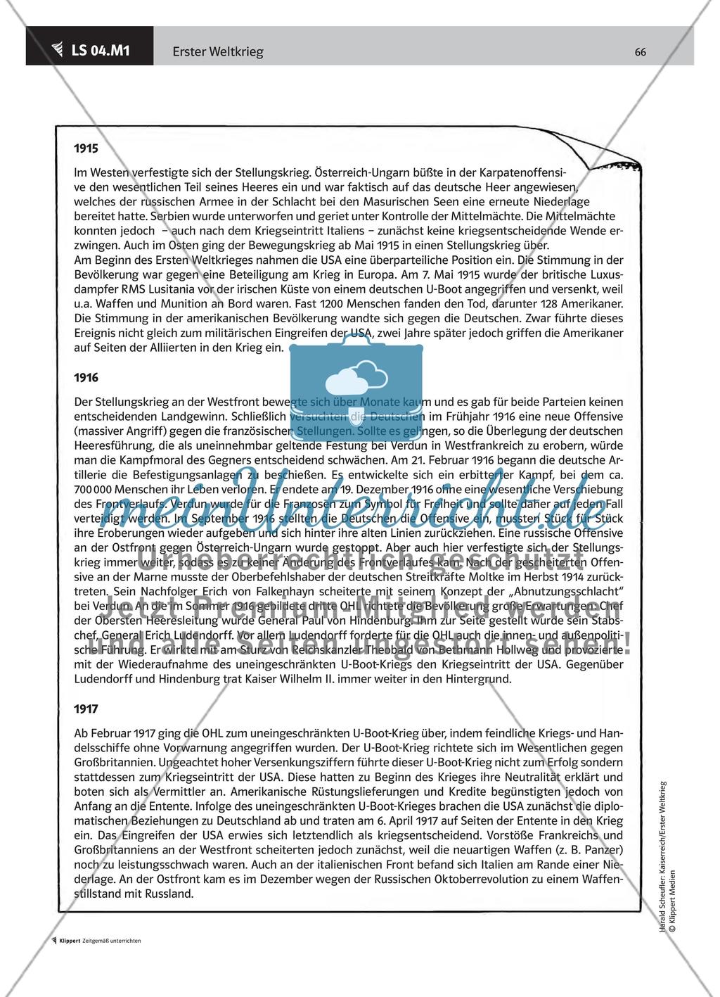 LS 04 Etappen und Ereignisse des Ersten Weltkrieges – ein Schaubild erstellen Preview 3