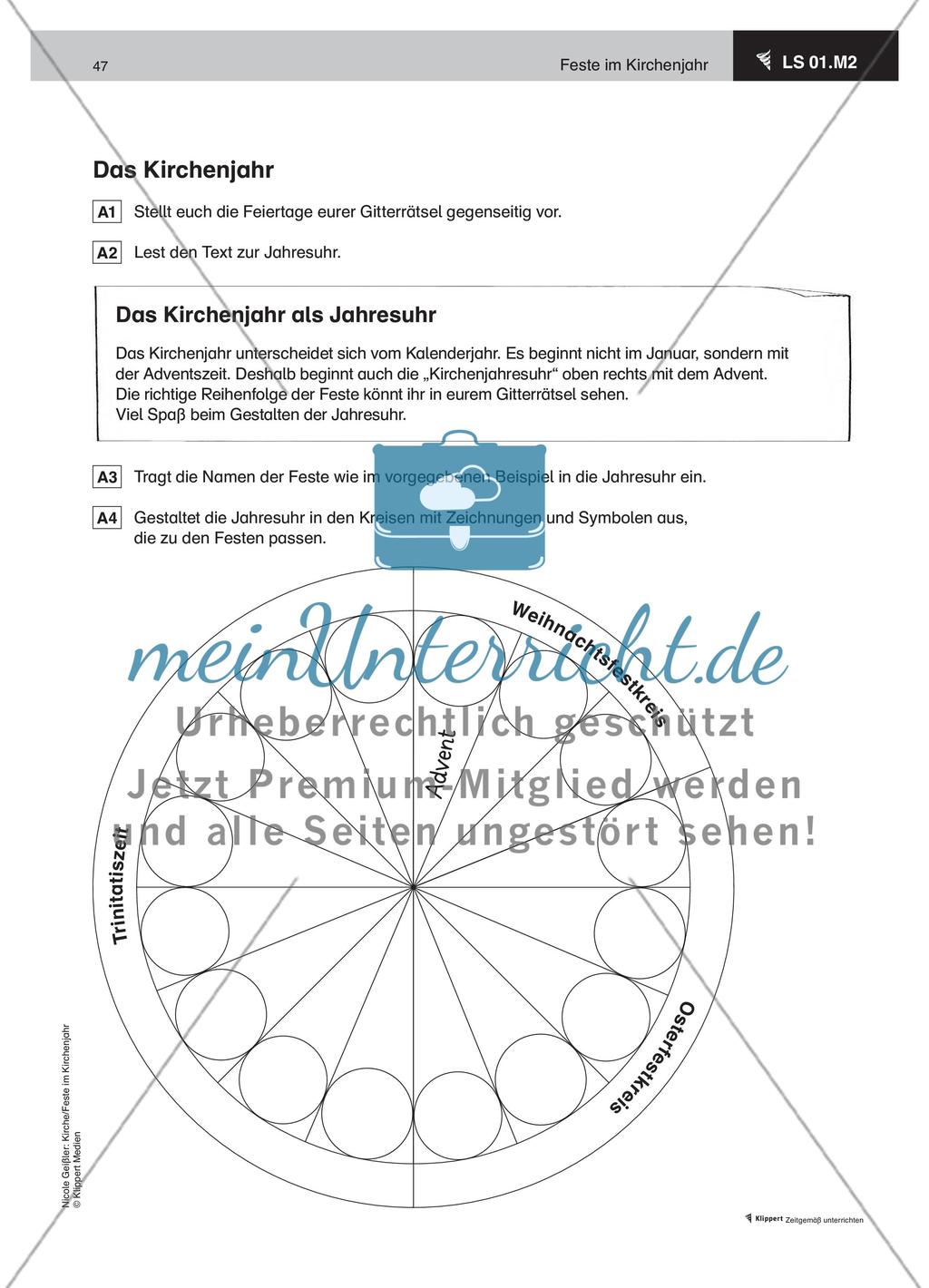 LS 01 Feste im Kirchenjahr – eine Jahresuhr gestalten Preview 4