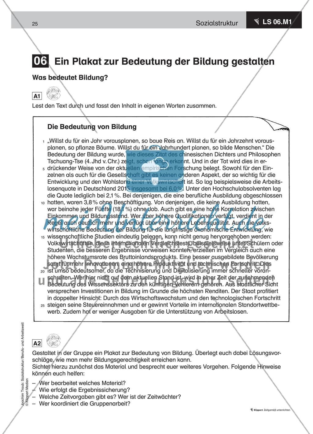 Ein Plakat zur Bedeutung der Bildung gestalten Preview 2