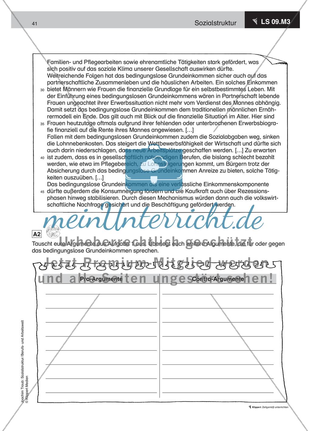 Eine Pro- und Contra-Debatte zum bedingungslosen Grundeinkommen durchführen Preview 5