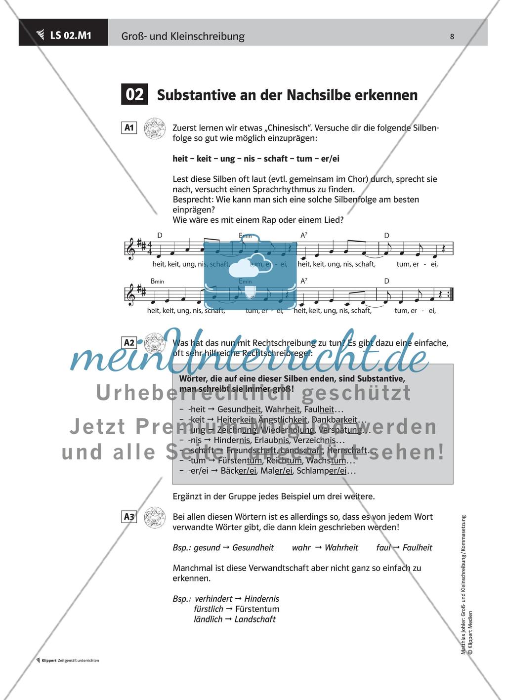 Substantive an der Nachsilbe erkennen Preview 2