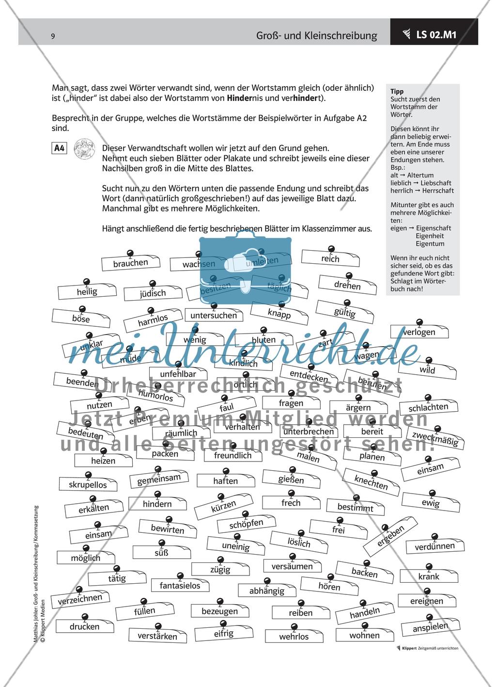 Substantive an der Nachsilbe erkennen Preview 3