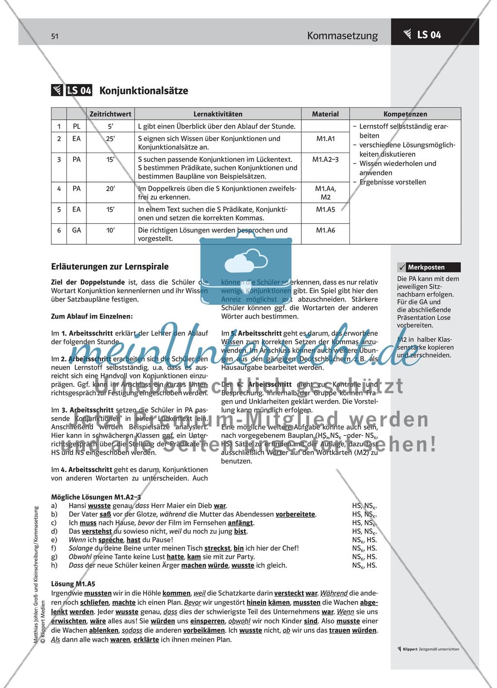Konjunktionalsätze Preview 1