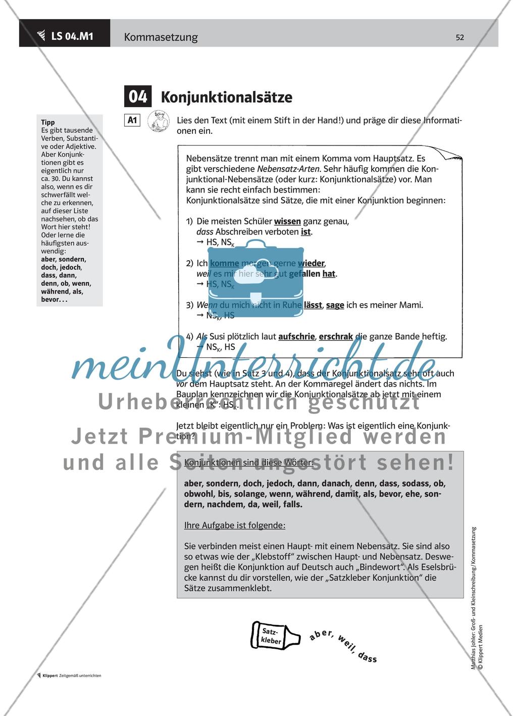 Konjunktionalsätze Preview 2