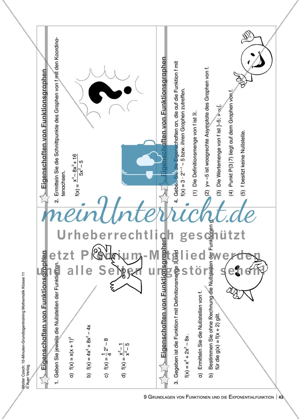 Grundlagen von Funktionen und die Exponentialfunktion Preview 2
