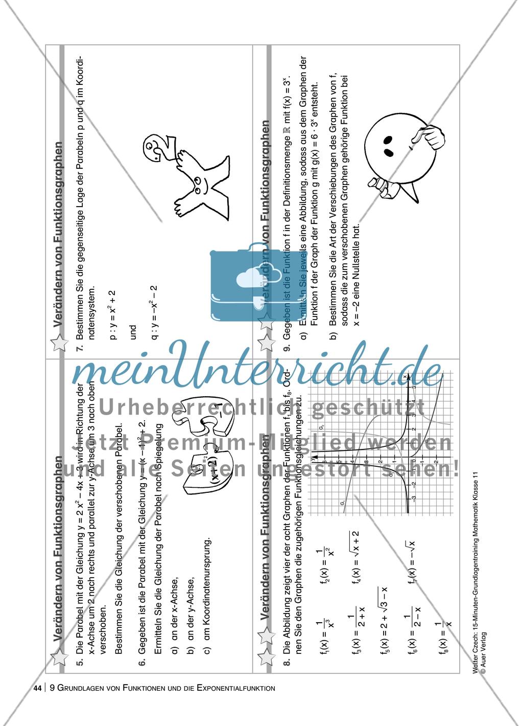 Grundlagen von Funktionen und die Exponentialfunktion Preview 3