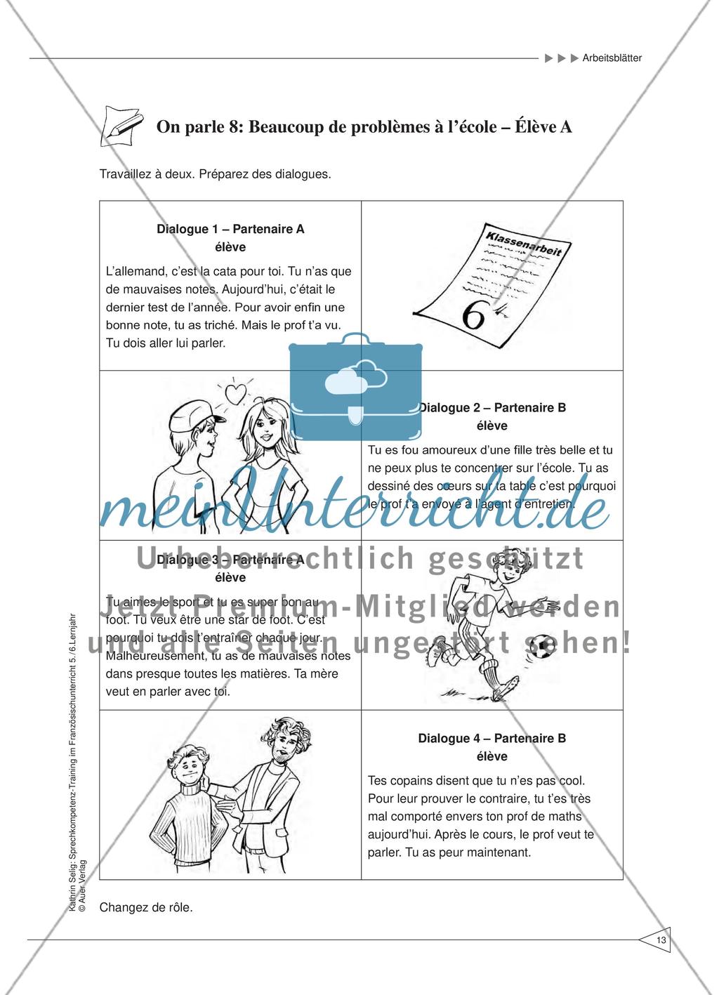 Sprechkompetenz-Training Französisch Lernjahr 5-6 – AB 1 - 8 Preview 9
