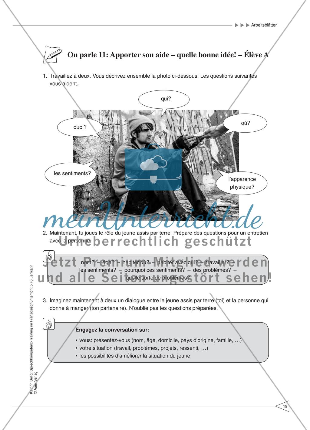 Sprechkompetenz-Training Französisch Lernjahr 5-6 – AB 9 - 14 Preview 5