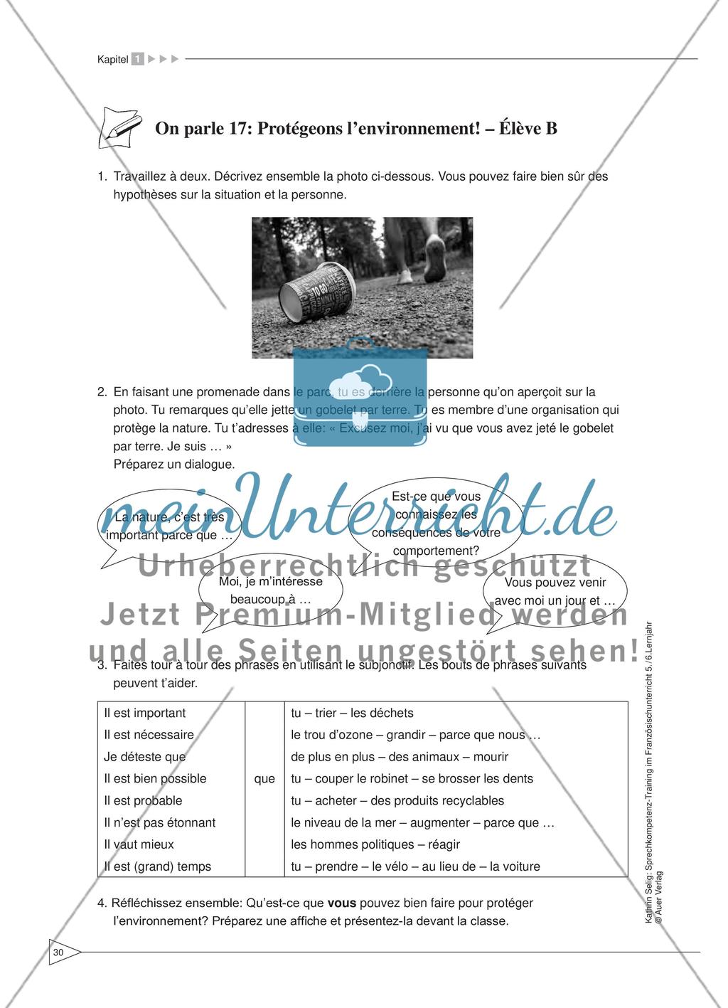Sprechkompetenz-Training Französisch Lernjahr 5-6 – AB 15 - 18 Preview 6
