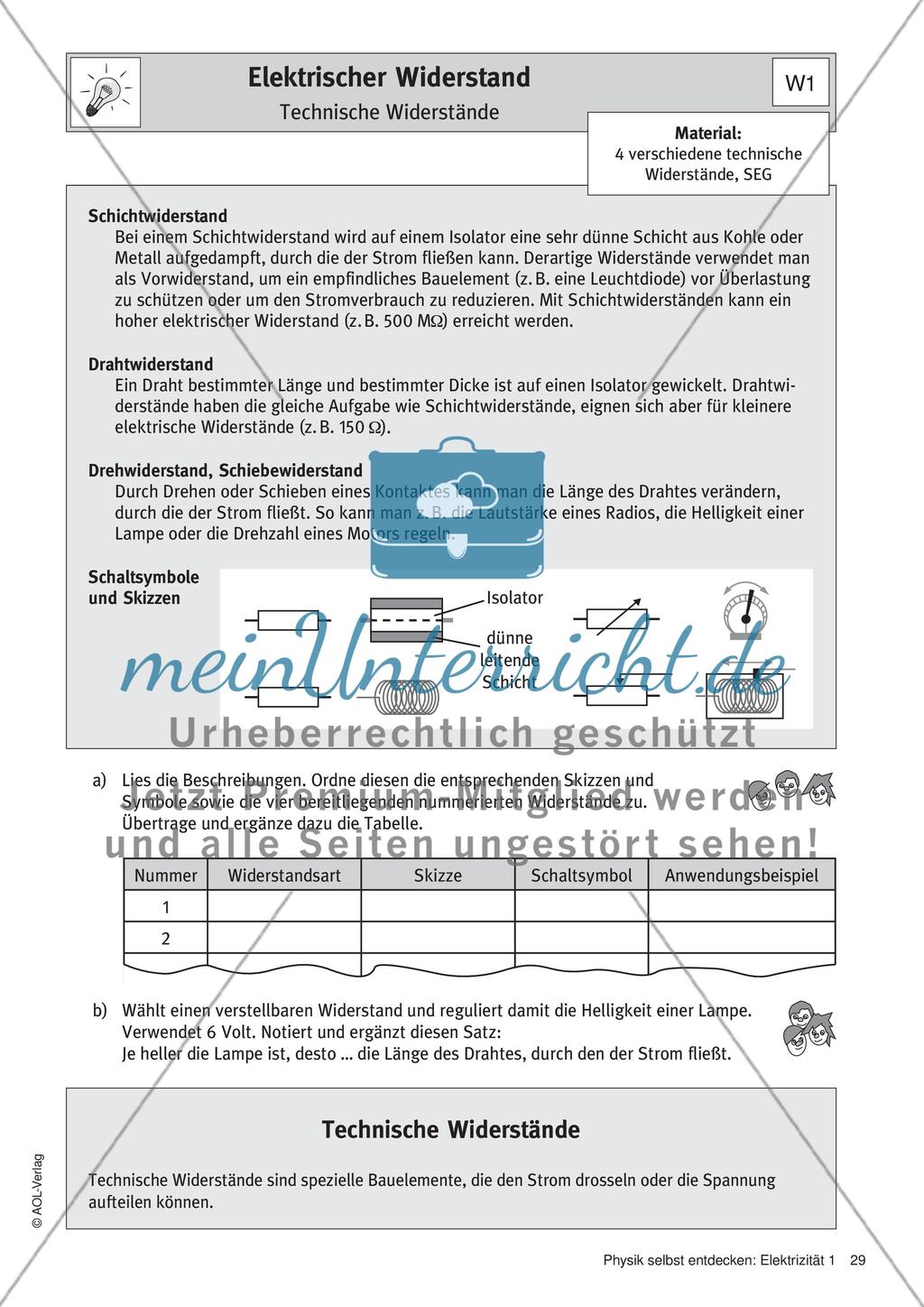 Elektrischer Widerstand Preview 1