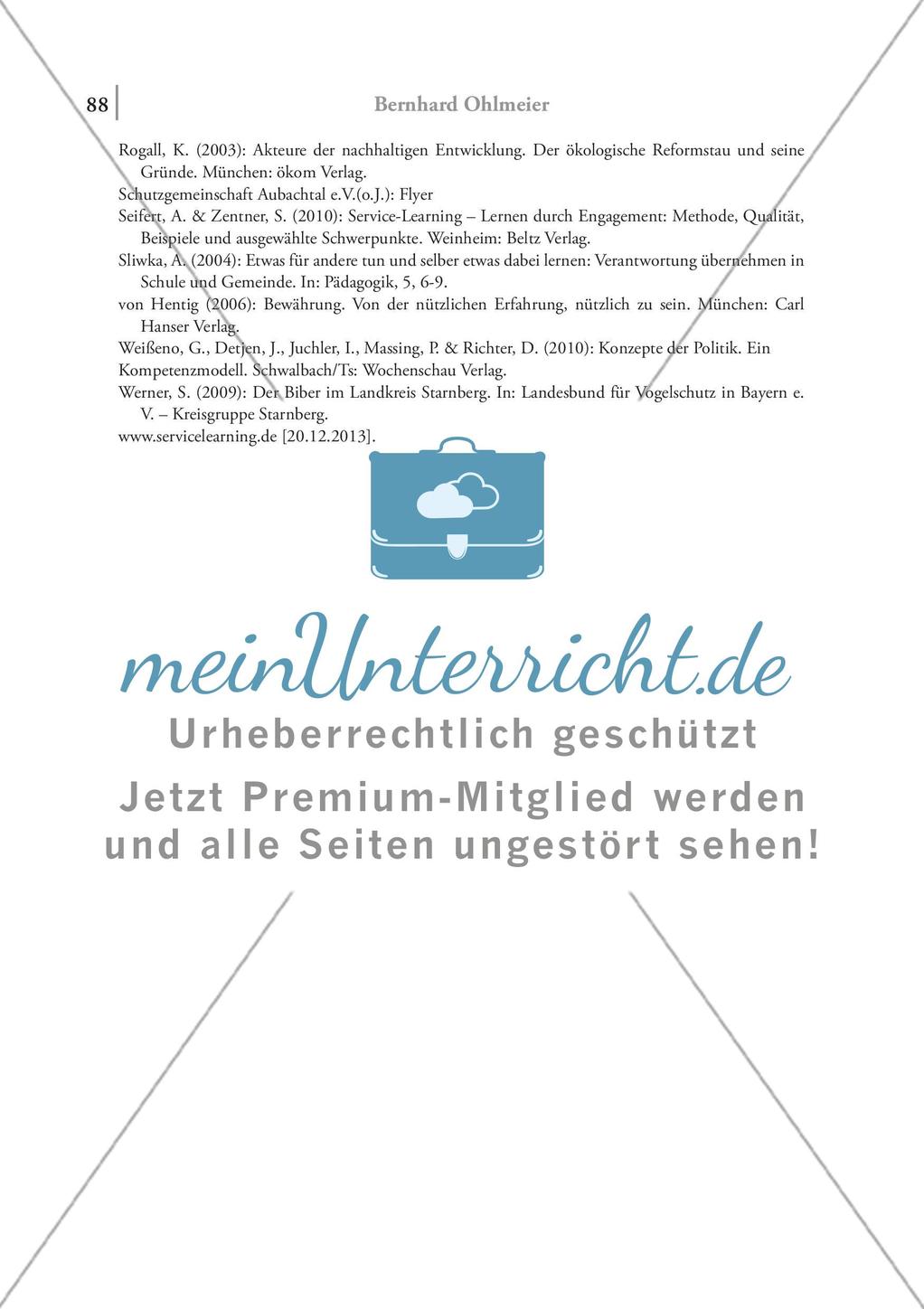 Gemeinwohl und gesellschaftliche Partizipation – Service Learning am Beispiel eines Beteiligungsprojektes zur Renaturierung eines Wiesenbaches Preview 14