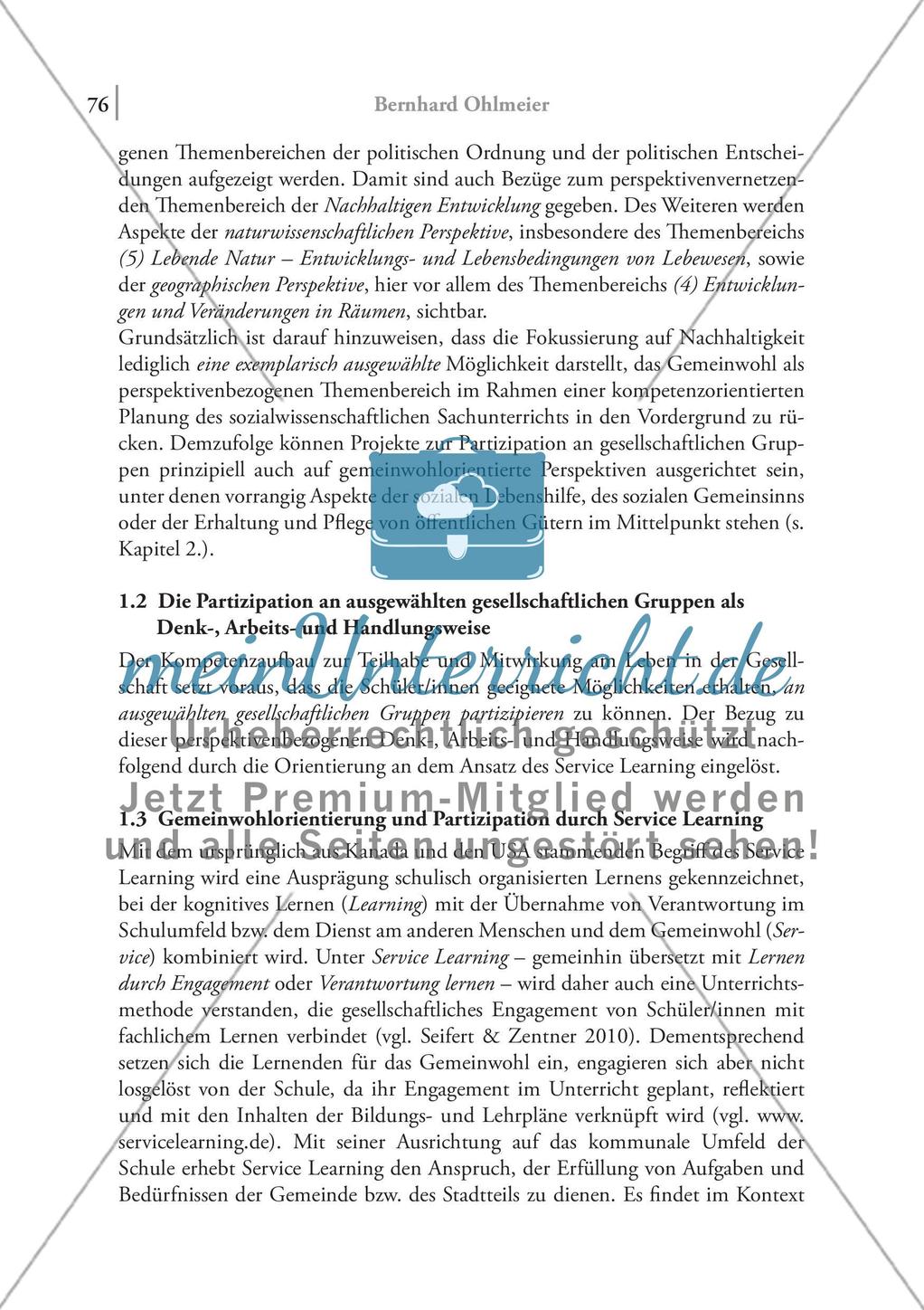 Gemeinwohl und gesellschaftliche Partizipation – Service Learning am Beispiel eines Beteiligungsprojektes zur Renaturierung eines Wiesenbaches Preview 2