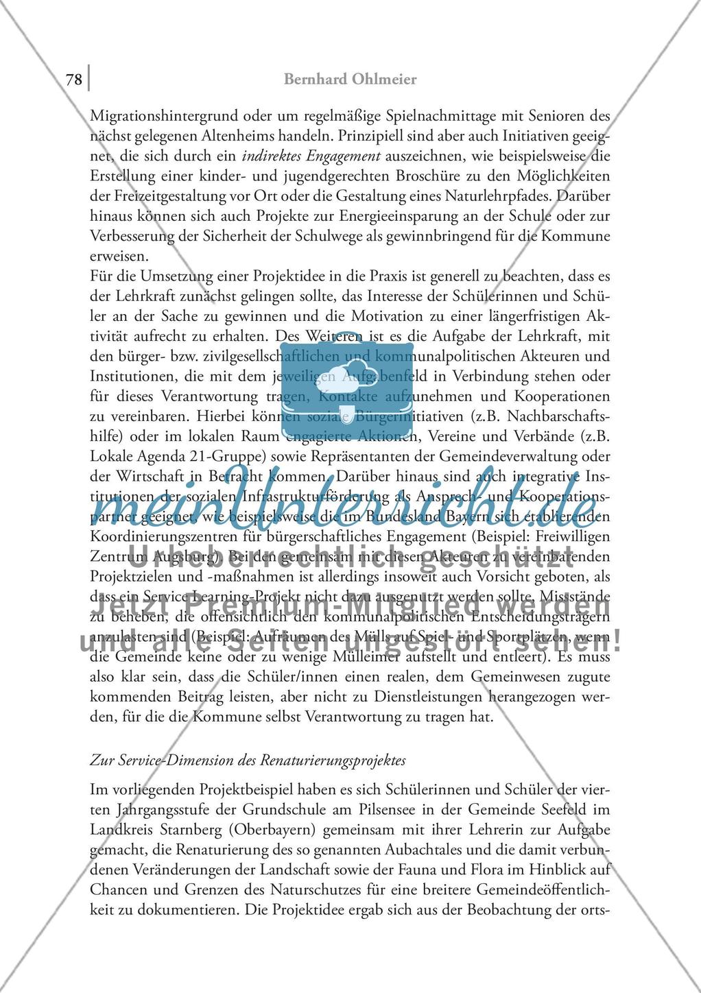 Gemeinwohl und gesellschaftliche Partizipation – Service Learning am Beispiel eines Beteiligungsprojektes zur Renaturierung eines Wiesenbaches Preview 4