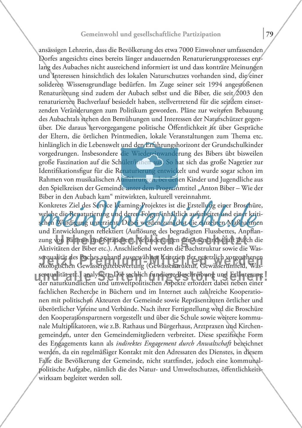 Gemeinwohl und gesellschaftliche Partizipation – Service Learning am Beispiel eines Beteiligungsprojektes zur Renaturierung eines Wiesenbaches Preview 5