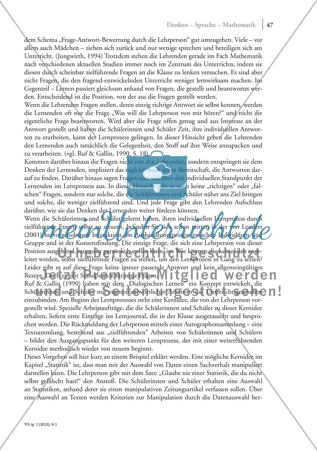 Denken – Sprache – Mathematik: Analyse der Unerlässlichkeit von Sprache beim mathematischen Arbeiten Preview 10