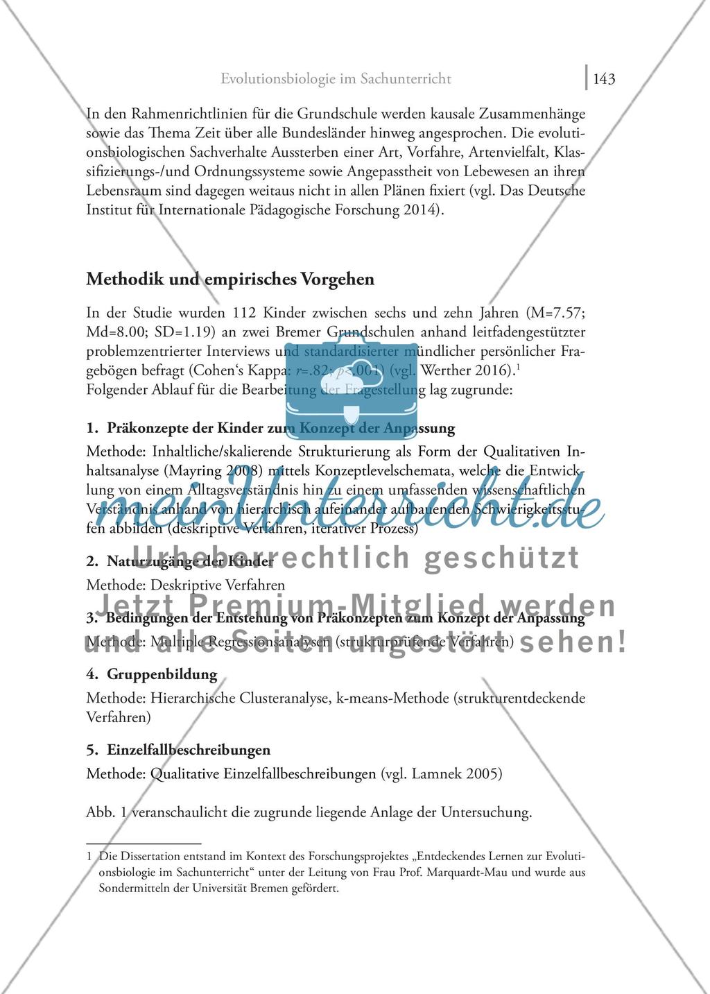 Evolutionsbiologie im Sachunterricht: Bedingungen zur Überwindung von Benachteiligungen der Kinder auf Grund ihrer sozialen Lage Preview 3