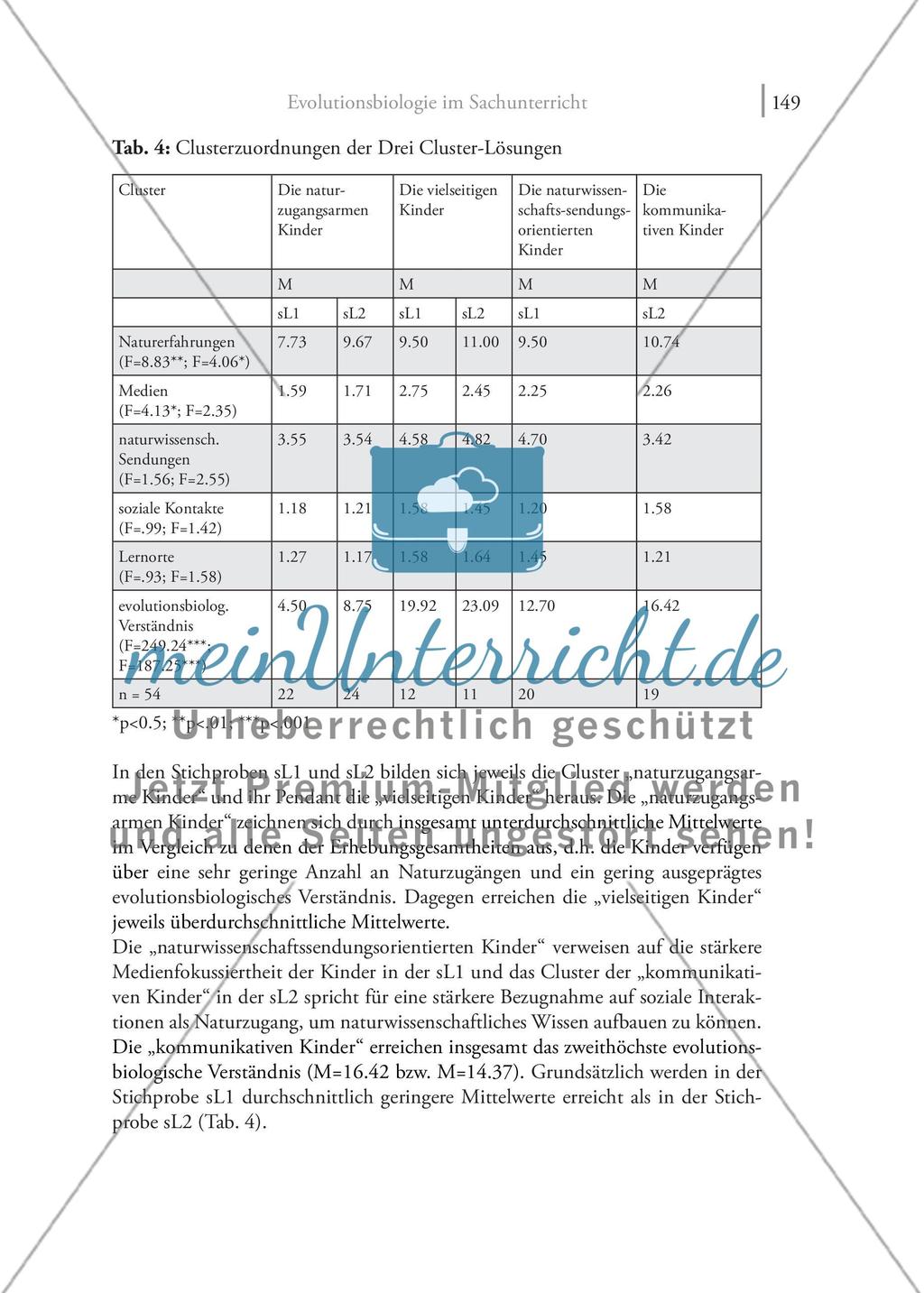 Evolutionsbiologie im Sachunterricht: Bedingungen zur Überwindung von Benachteiligungen der Kinder auf Grund ihrer sozialen Lage Preview 9