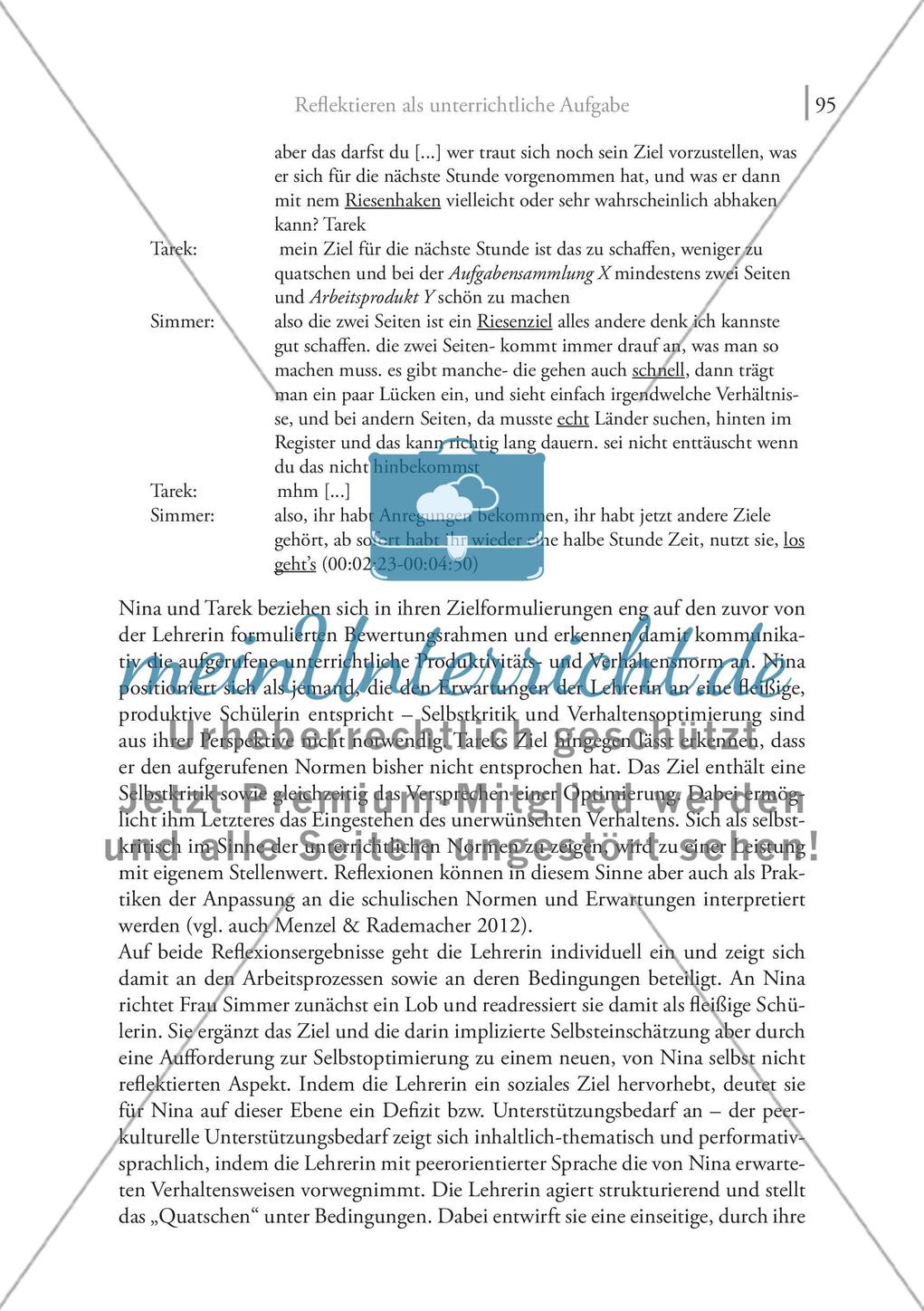 Reflektieren als unterrichtliche Aufgabe: Zur Passung von Lehr- und Lernkompetenzen im individualisierten Unterricht Preview 8