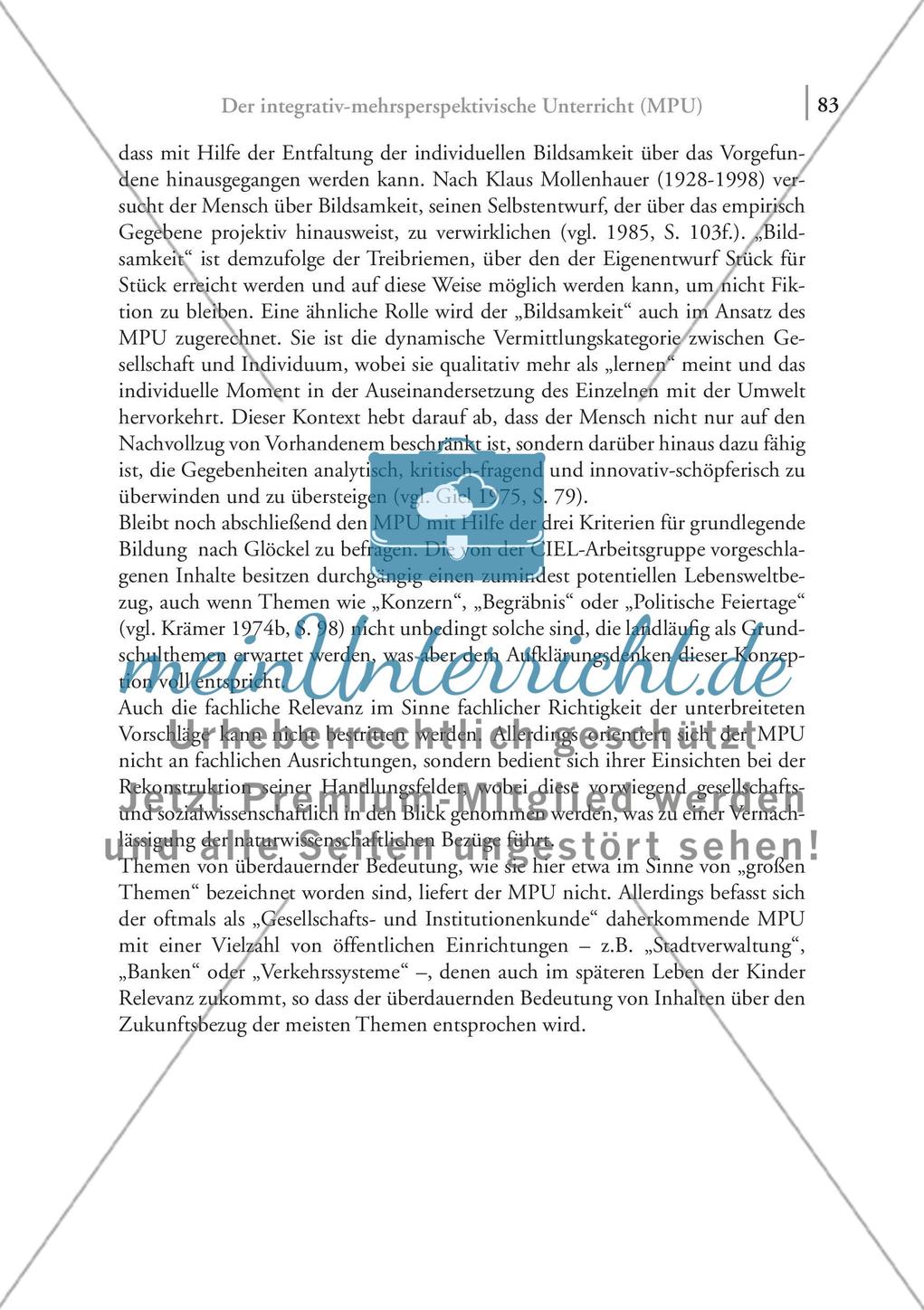 Der integrativ-mehrperspektivische Unterricht (MPU) Preview 12