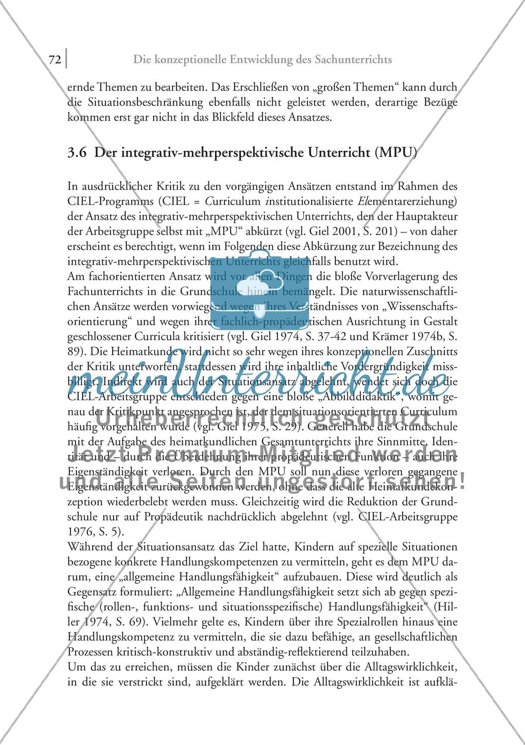Der integrativ-mehrperspektivische Unterricht (MPU) Preview 1