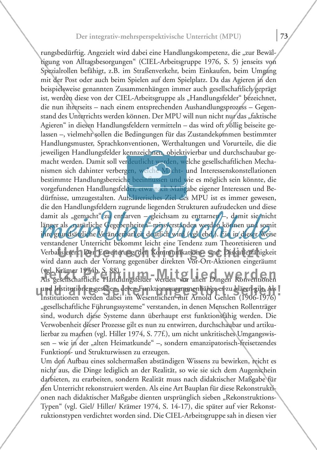 Der integrativ-mehrperspektivische Unterricht (MPU) Preview 2