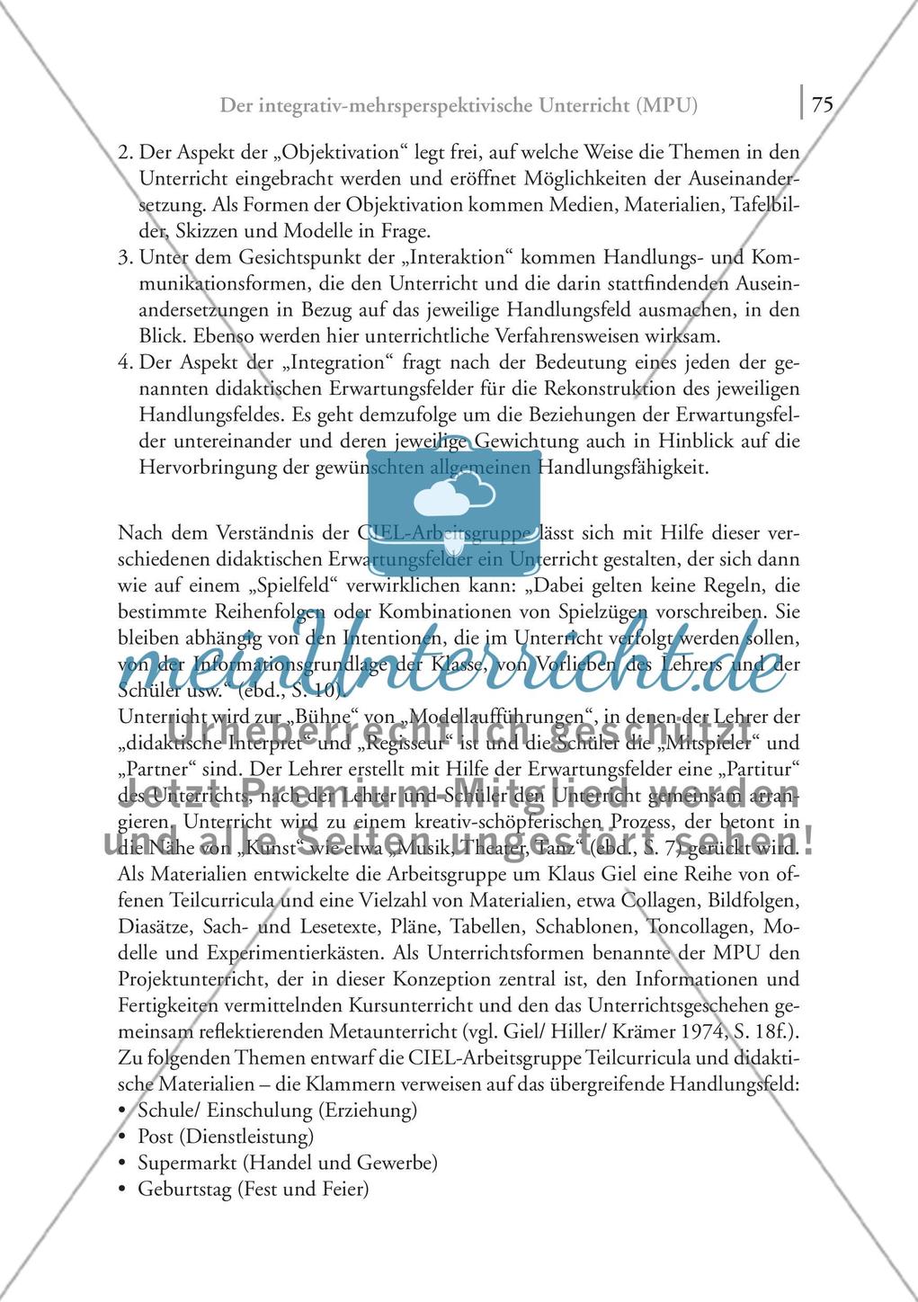 Der integrativ-mehrperspektivische Unterricht (MPU) Preview 4