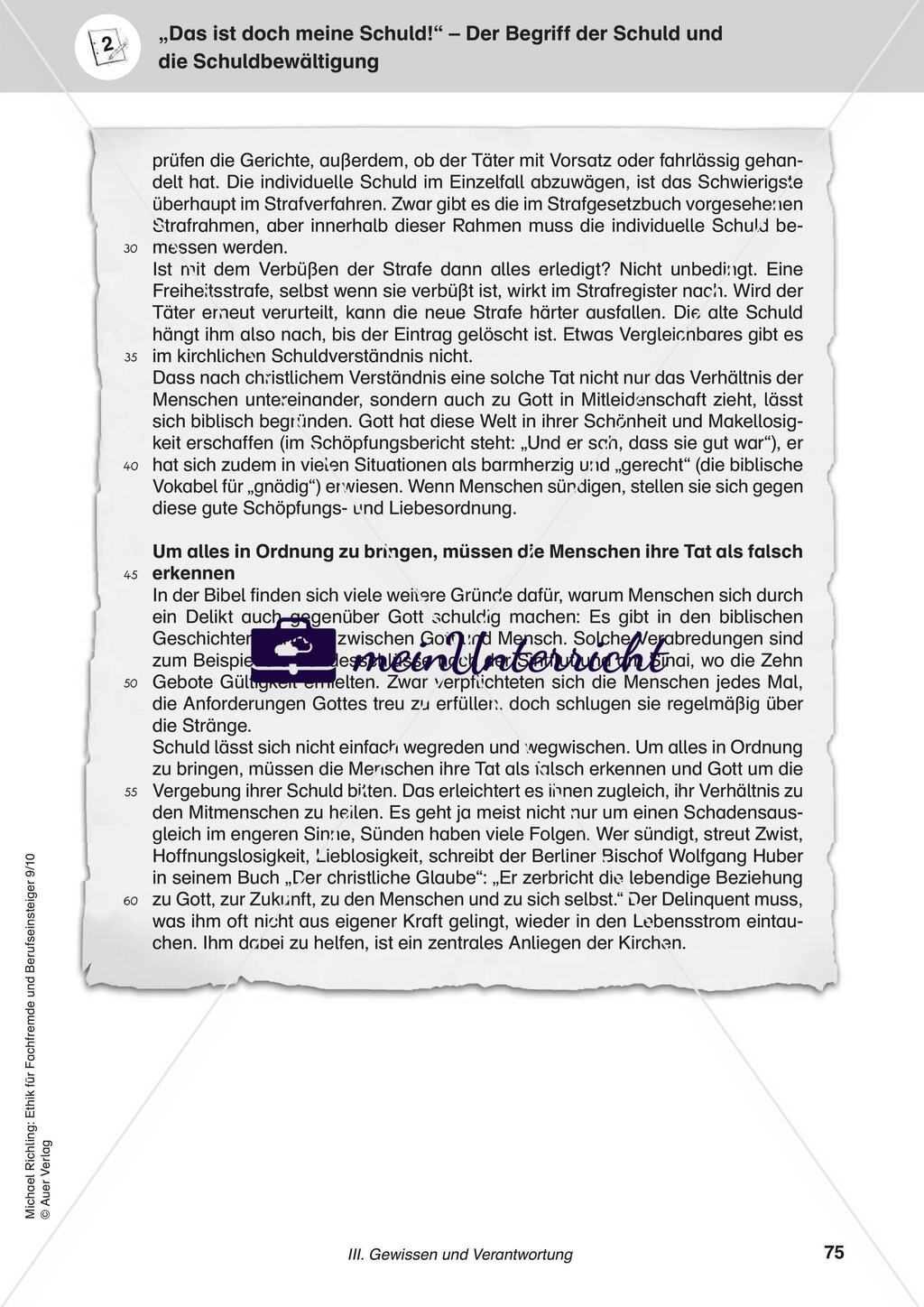 „Das ist doch meine Schuld!“ Der Begriff der Schuld und die