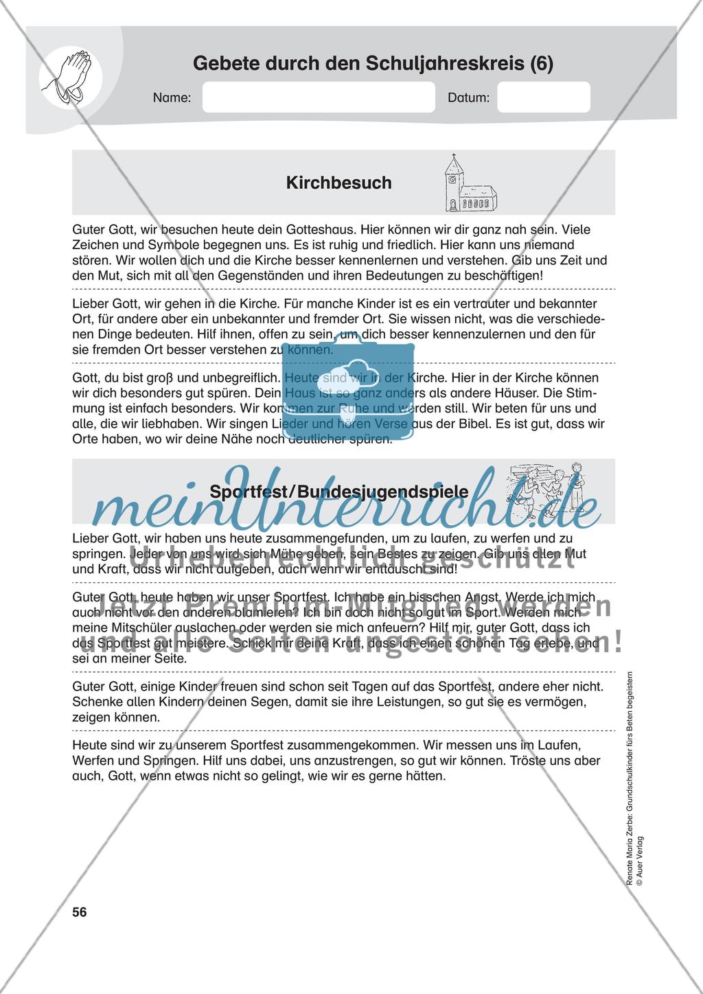 Gebete durch den Schuljahreskreis Preview 6