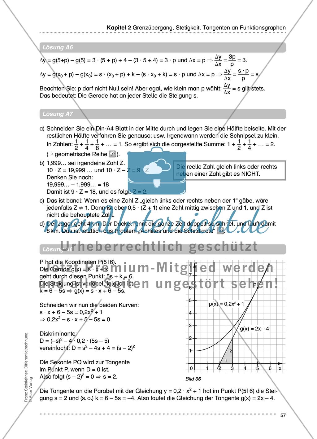 Steigungsberechnung mit den Grenzwertverfahren Preview 6