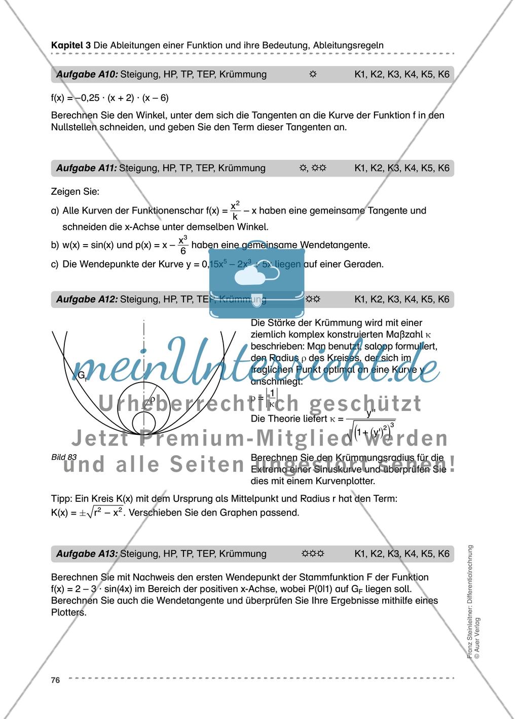 Die formale Bedeutung der 3. Ableitung für den Kurvenverlauf Preview 2