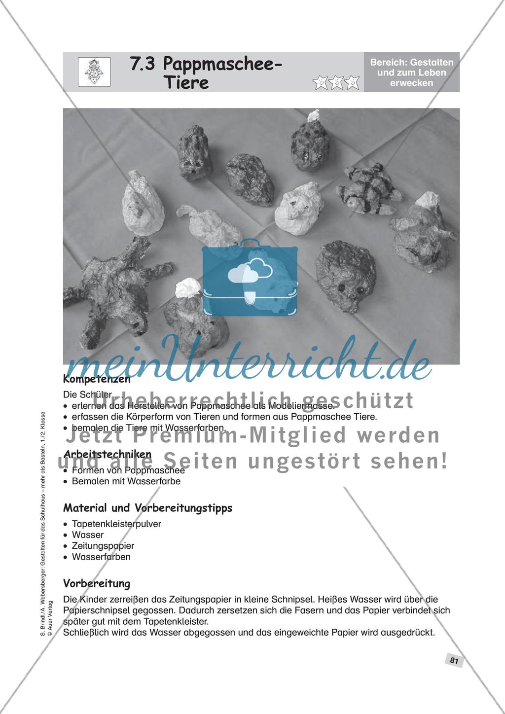 Pappmaschee-Tiere Preview 1