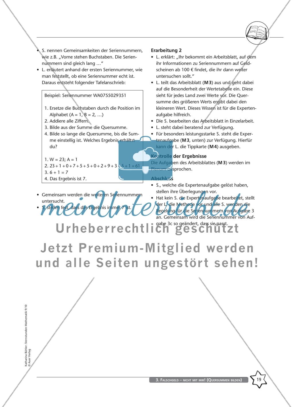 Falschgeld – nicht mit mir! (Quersummen bilden) Preview 2