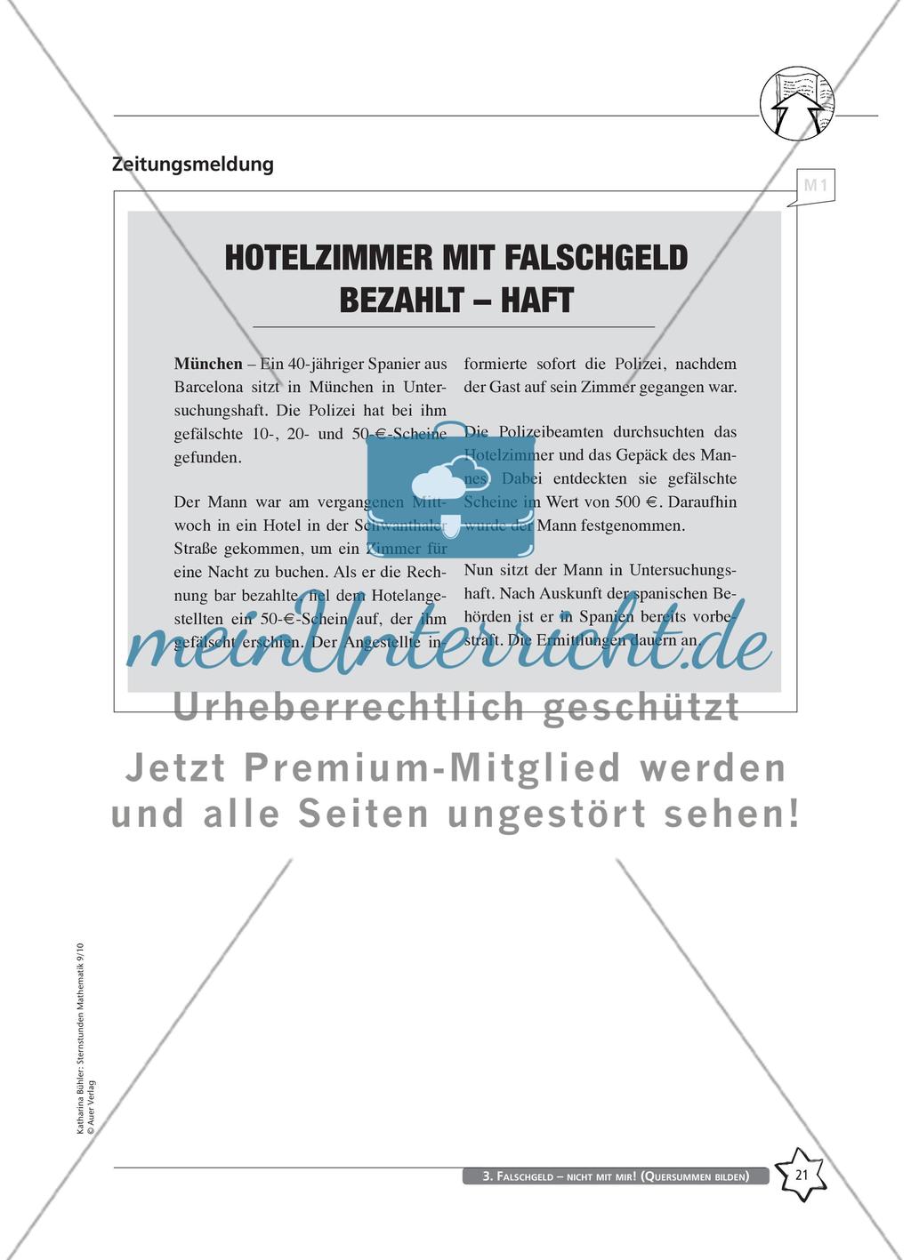 Falschgeld – nicht mit mir! (Quersummen bilden) Preview 4