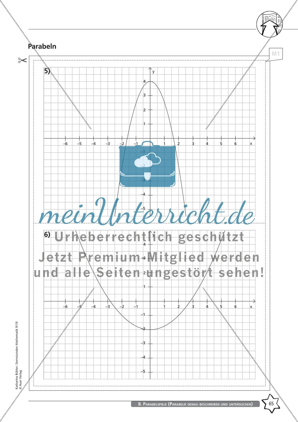 Parabelspiele (Parabeln genau beschreiben und untersuchen) Preview 6
