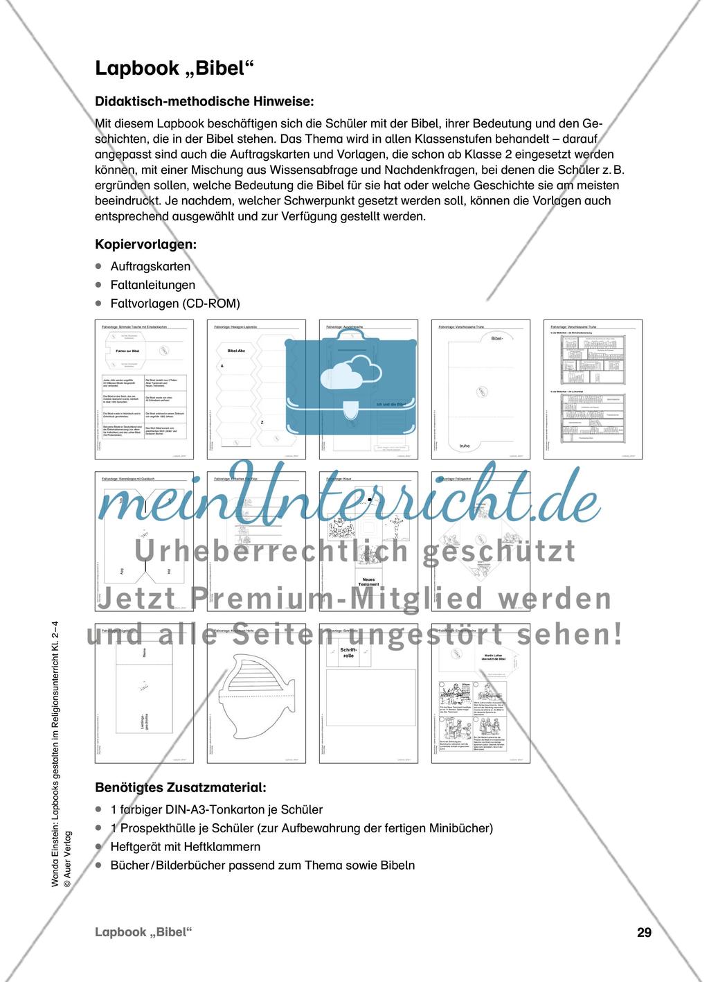 Lapbook „Bibel“ Preview 1