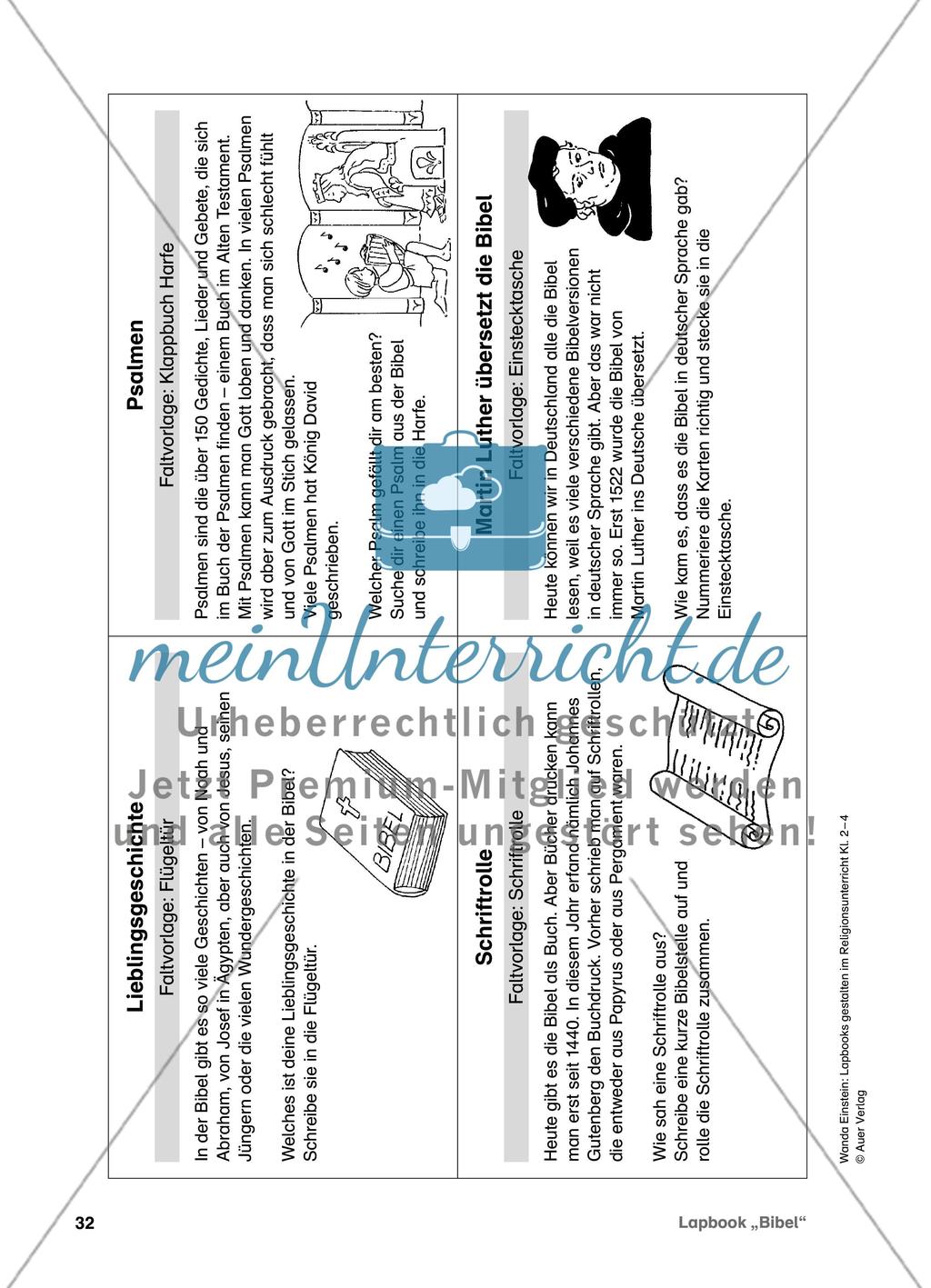 Lapbook „Bibel“ Preview 4