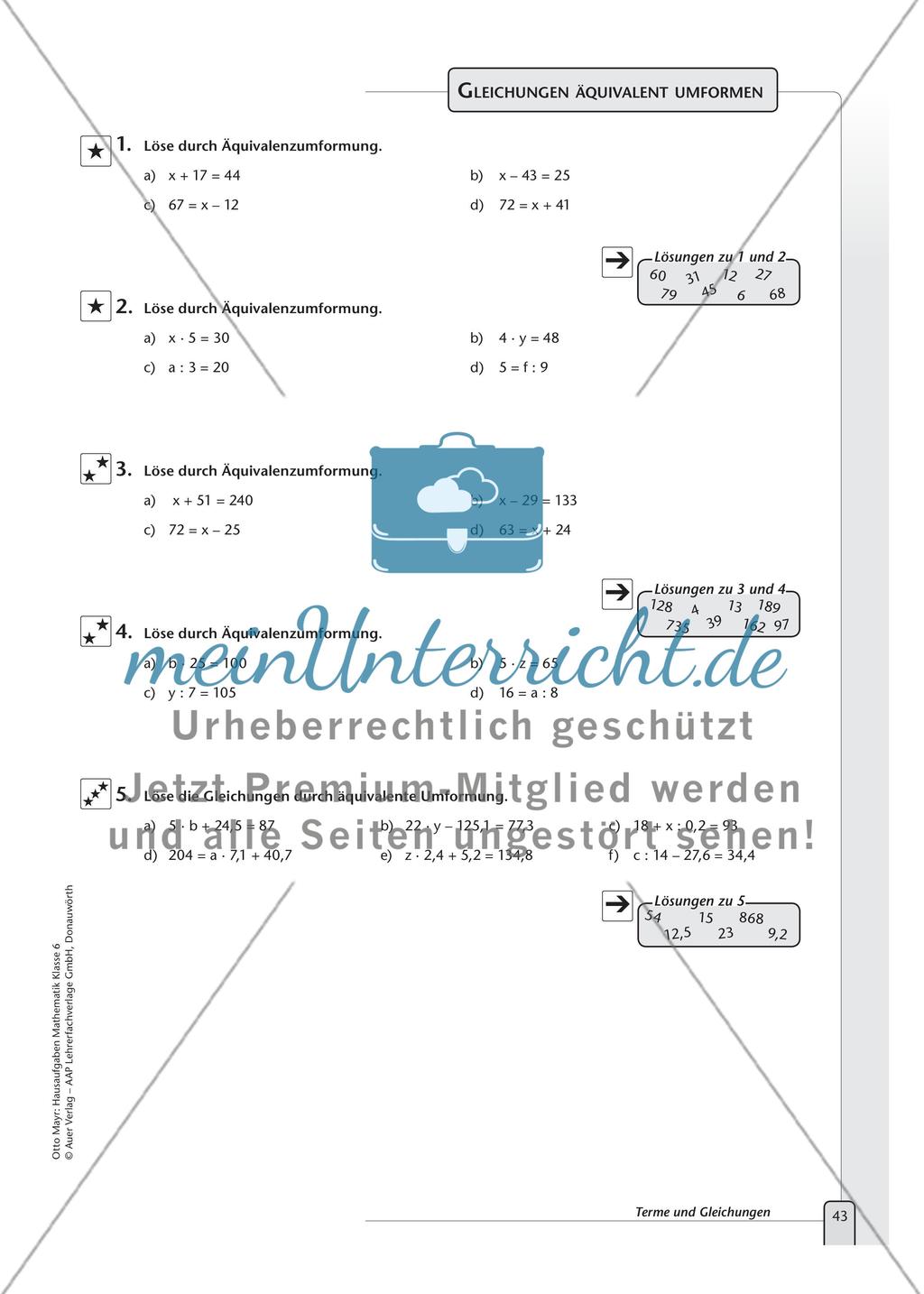 Terme und Gleichungen Preview 5