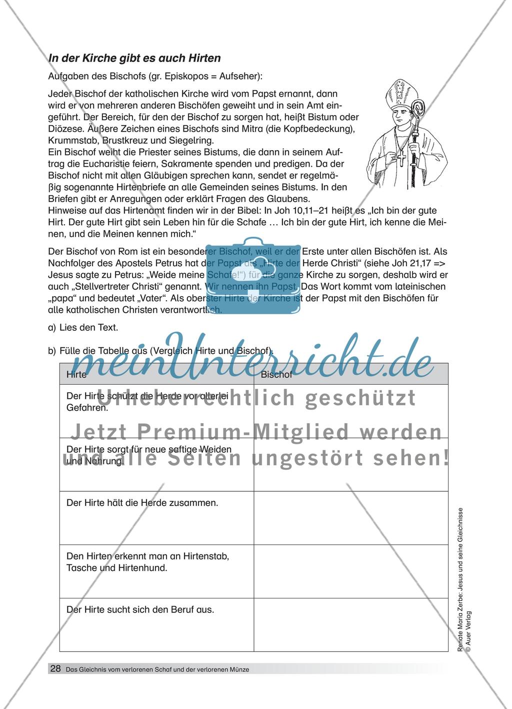 Das Gleichnis vom verlorenen Schaf und der verlorenen Münze (nach Lk 15,110) meinUnterricht