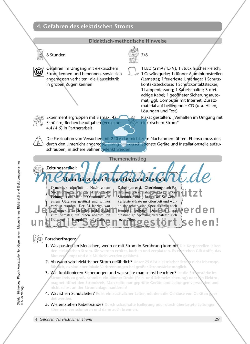 Gefahren des elektrischen Stroms Preview 1