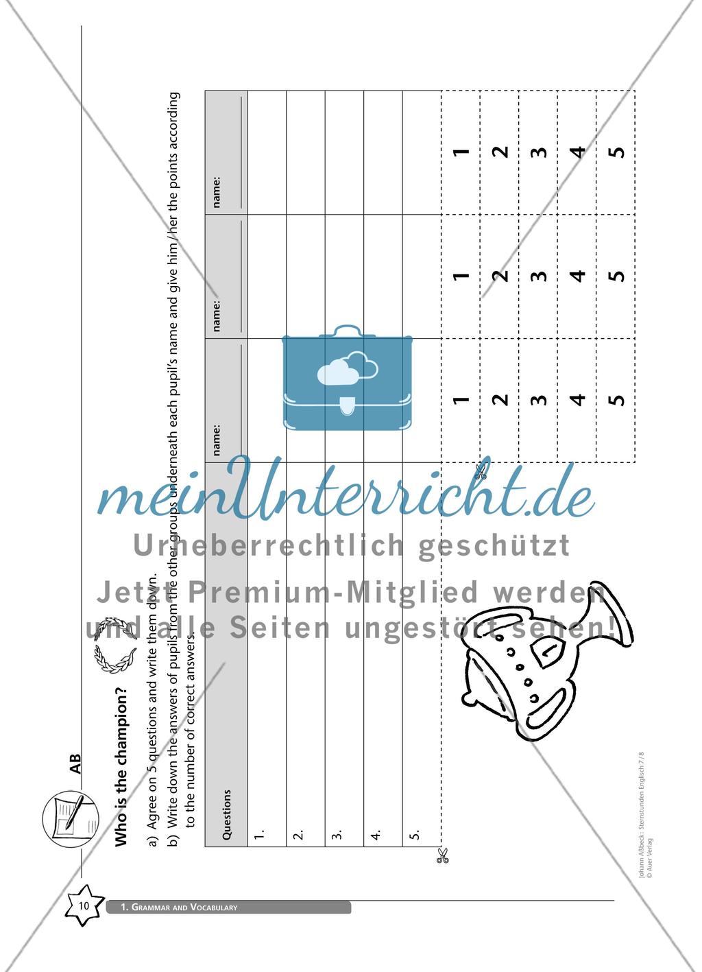 Who is the champion? – Frageformen wiederholen und anwenden Preview 3