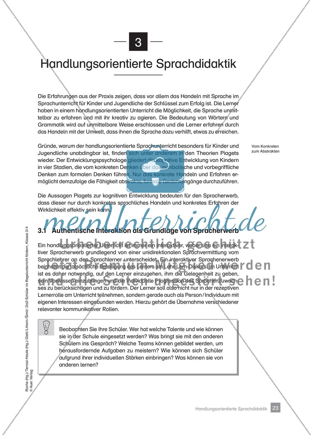 Handlungsorientierte Sprachdidaktik Preview 1