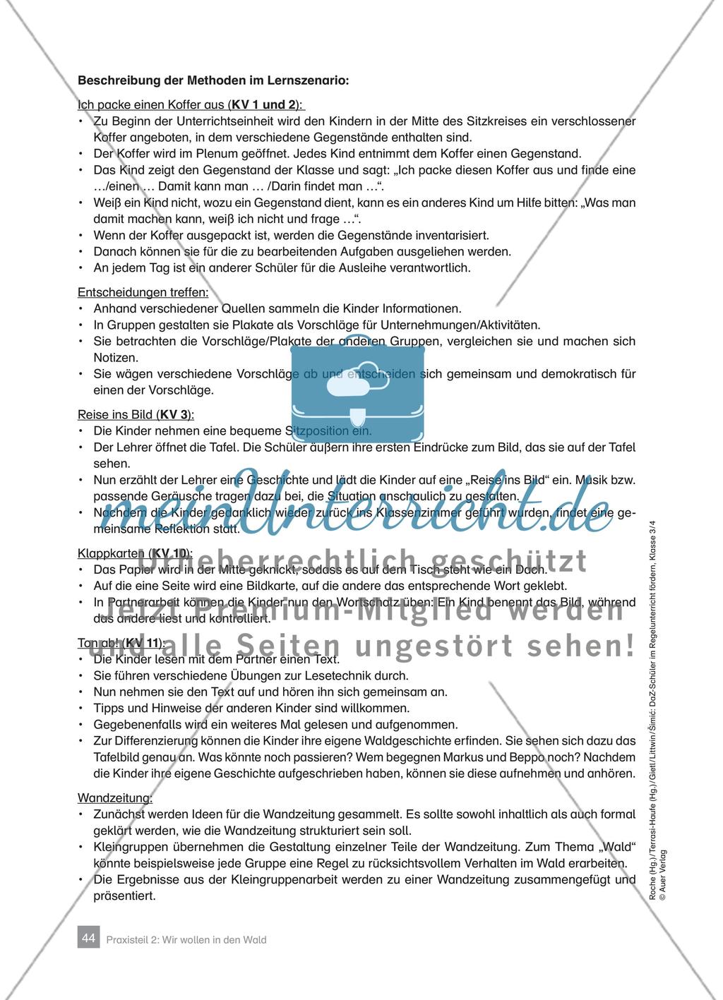 Praxisteil – Wir wollen in den Wald Preview 2