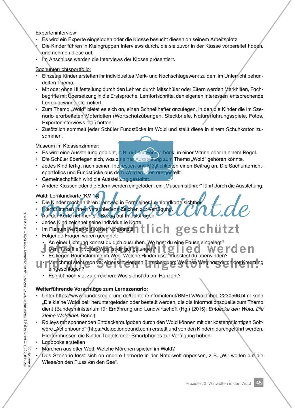 Praxisteil – Wir wollen in den Wald Preview 3
