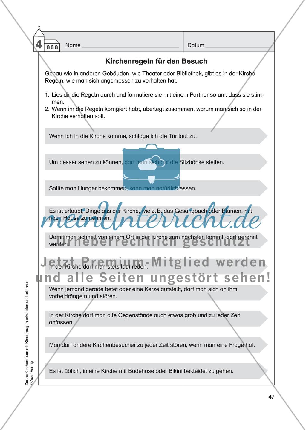 Besuchsregeln für die Kirche Preview 1