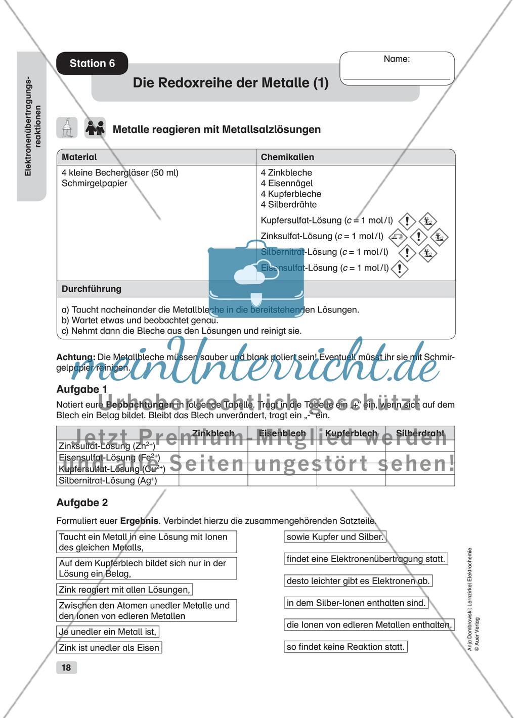 Elektronenübertragungsreaktionen Preview 10