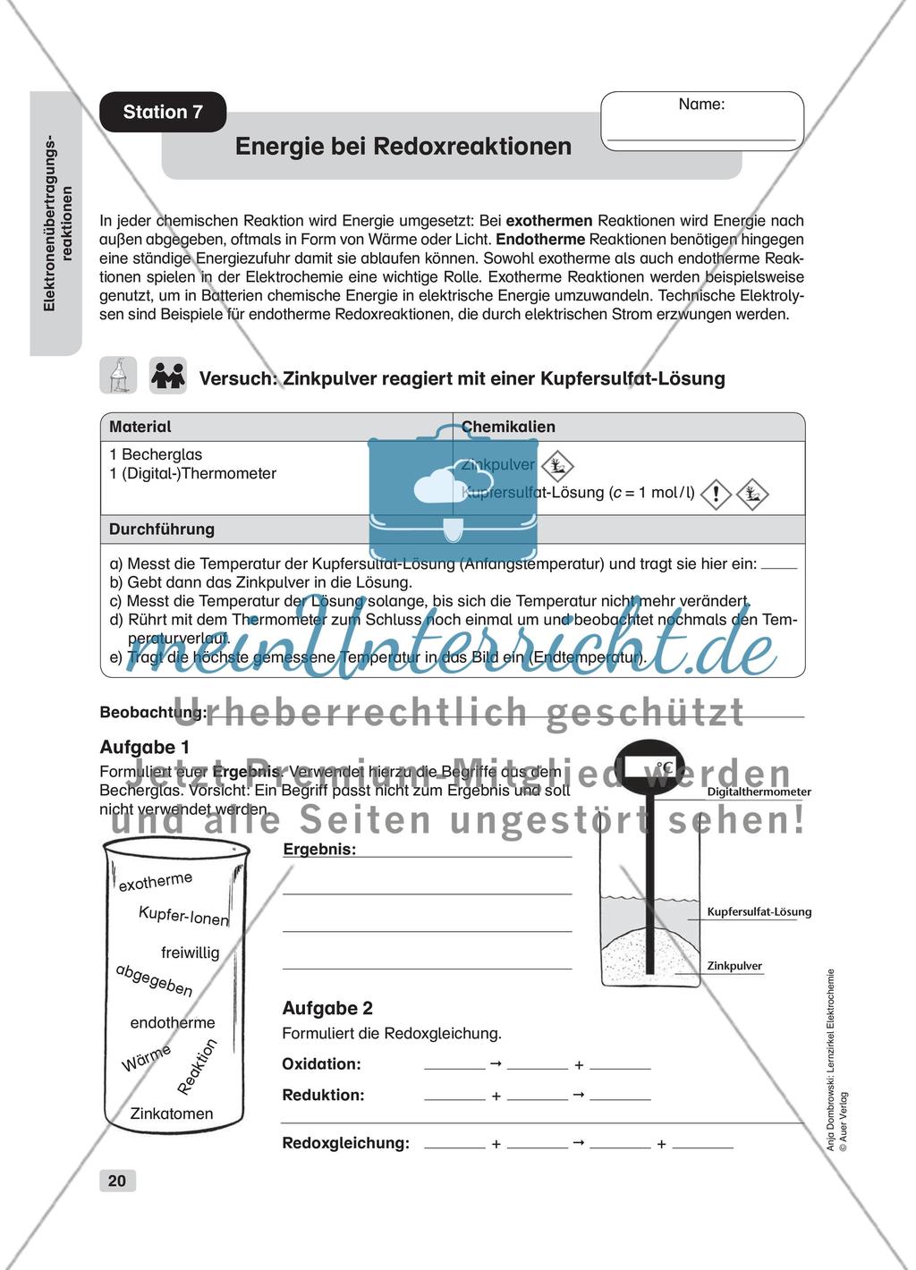 Elektronenübertragungsreaktionen Preview 12